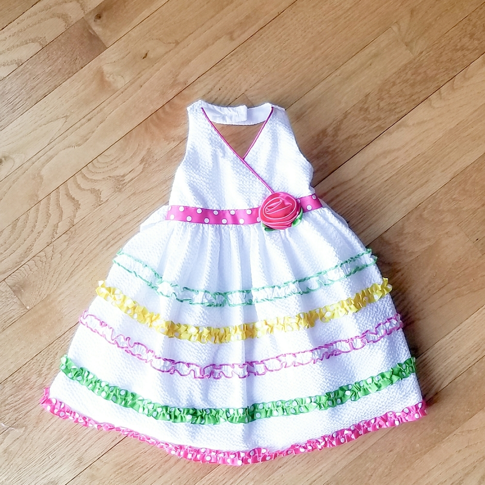 Jessica Ann White Halter Dress 2T